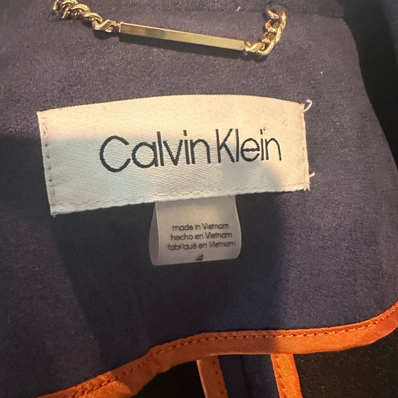 Beautiful navy blue Calvin Klein blazer, size 4 - Picture 5 of 6